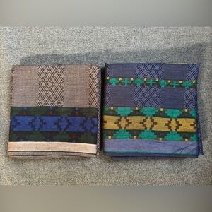 Set Of Two Vintage Valene Valentino Handkerchiefs/Pocket Square - 18”x18”